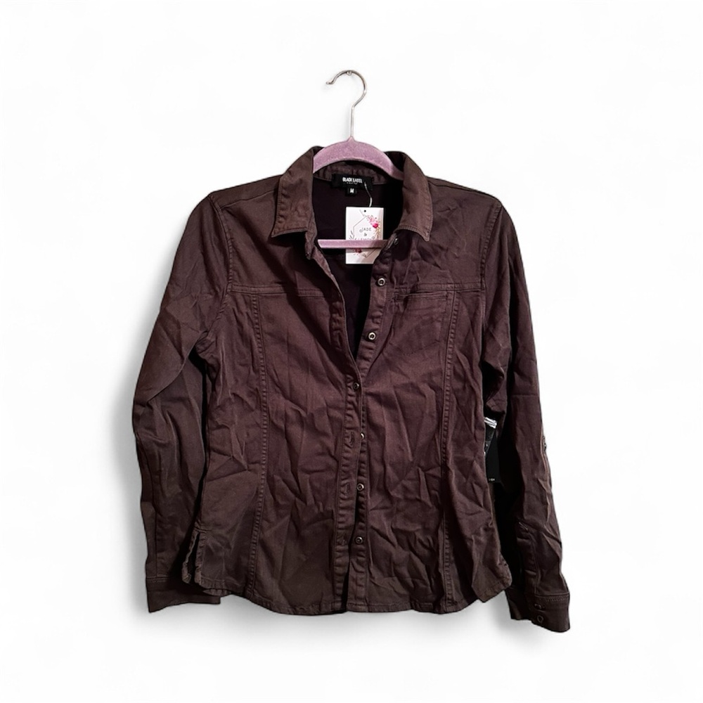 Black Label C’est Toi Dark Olive Green Button Down Shirt (NWT)